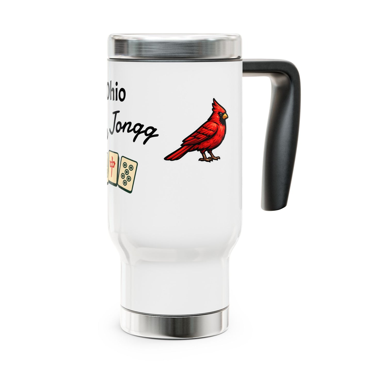 Ohio Mah Jongg travel mug | 14oz stainless steel travel mug with handle