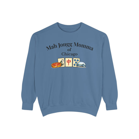 Mah Jongg Momma of Chicago Crewneck Sweatshirt - Mahjong Tournament Sweatshirt