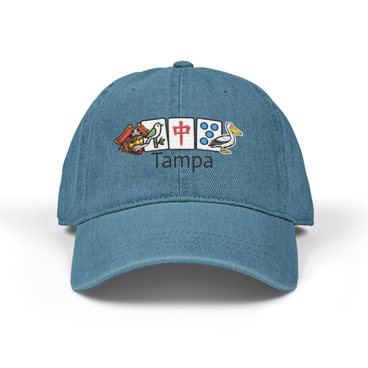 Mah Jongg Tampa Embroidered Jean Hat - For MahJong Players