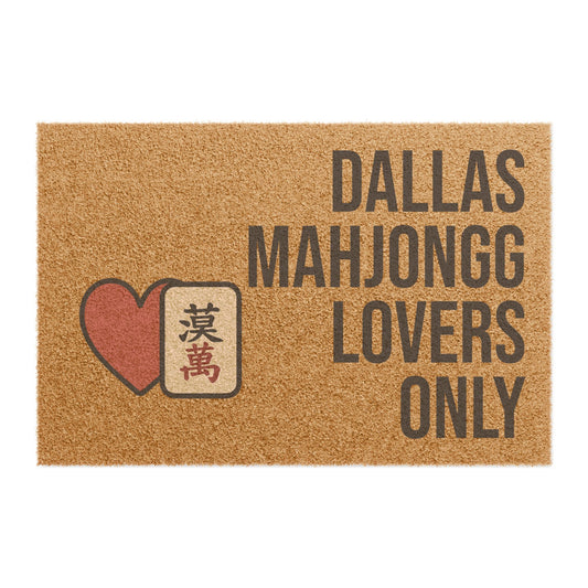Dallas Mahjongg Lovers Only Doormat | Customized City, State or Hometown Option - Perfect for Mah Jongg Game Night