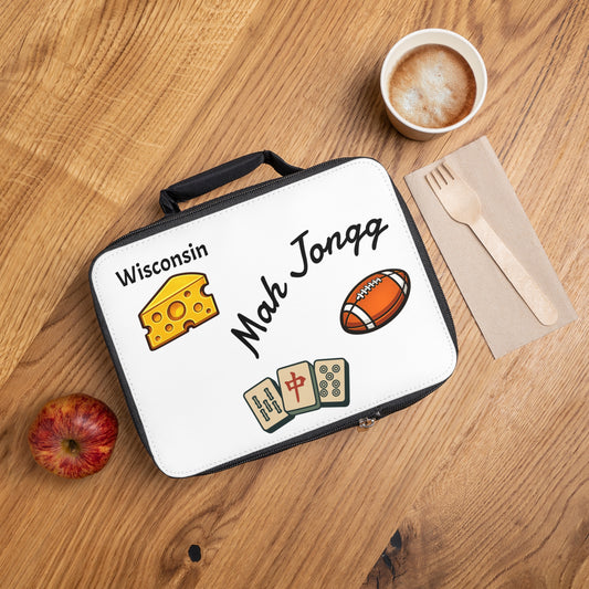Wisconsin Mah Jongg Insulated Lunch Bag | Mah Jongg Game Day Lunch