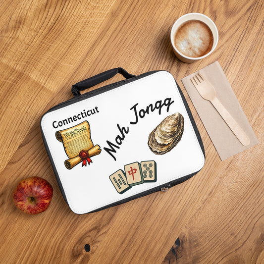 Connecticut Mah Jongg Insulated Lunch Bag | Mah Jongg Game Day Lunch