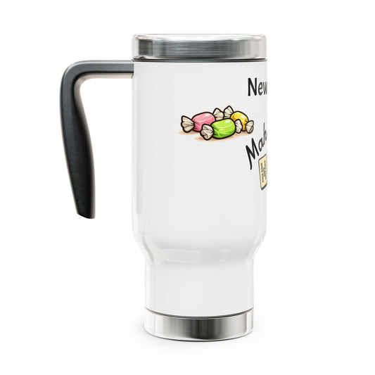 New Jersey Mah Jongg travel mug | 14oz stainless steel travel mug with handle