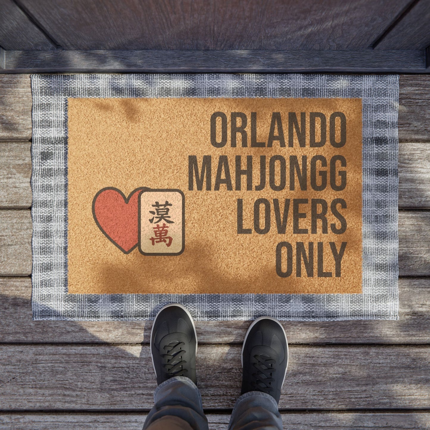 Orlando Mahjongg Lovers Only Doormat | Customized City, State or Hometown Option - Perfect for Mah Jongg Game Night
