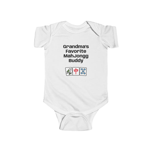 Grandma's Favorite Mah Jongg Buddy Bodysuit - Mah Jongg Tiles Infant Onesie - For Game Day or Family Gatherings