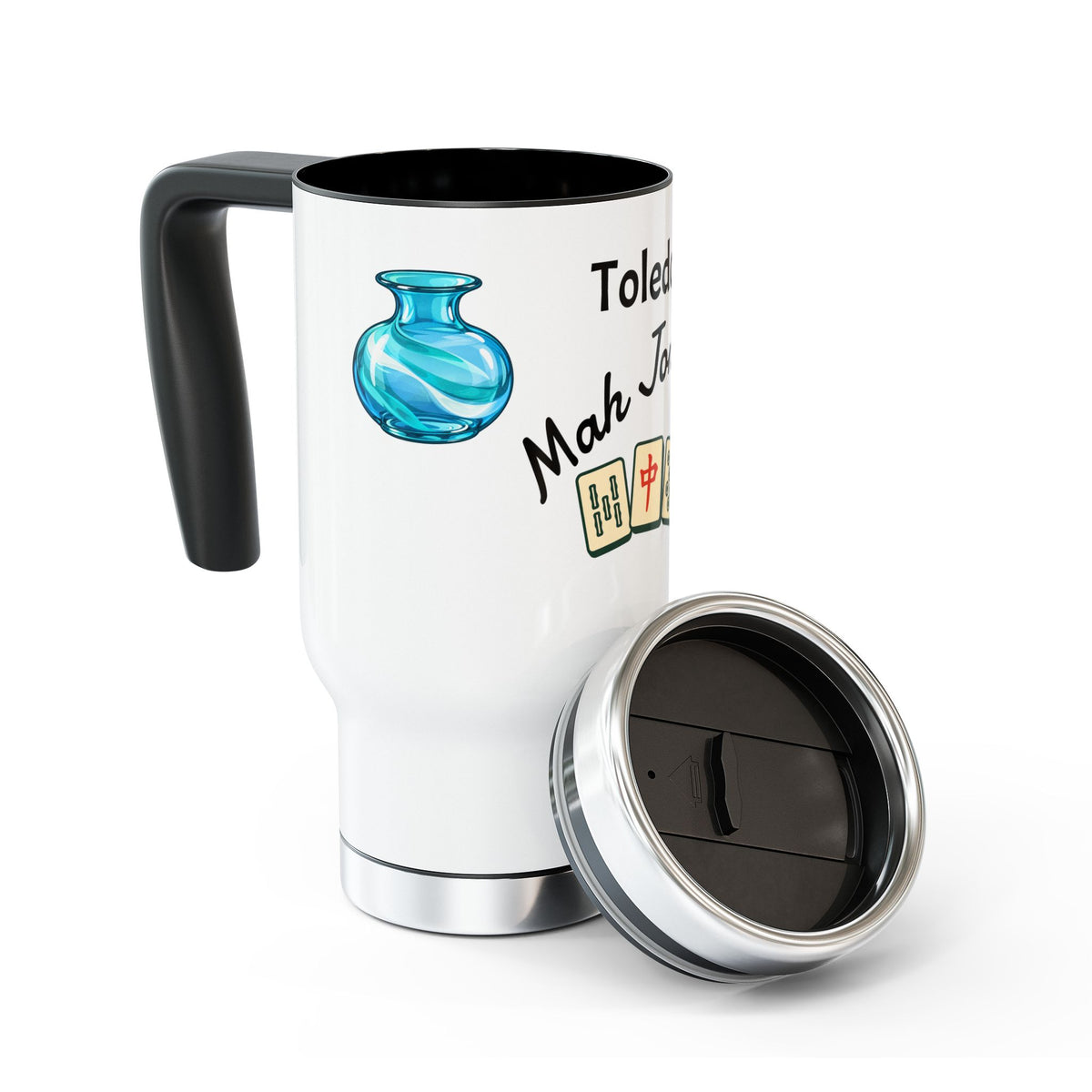 Toledo Mah Jongg travel mug | 14oz stainless steel travel mug with handle