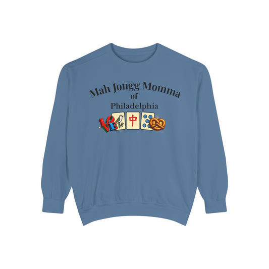 Mah Jongg Momma of Philadelphia Crewneck Sweatshirt - Mahjong Tournament Sweatshirt