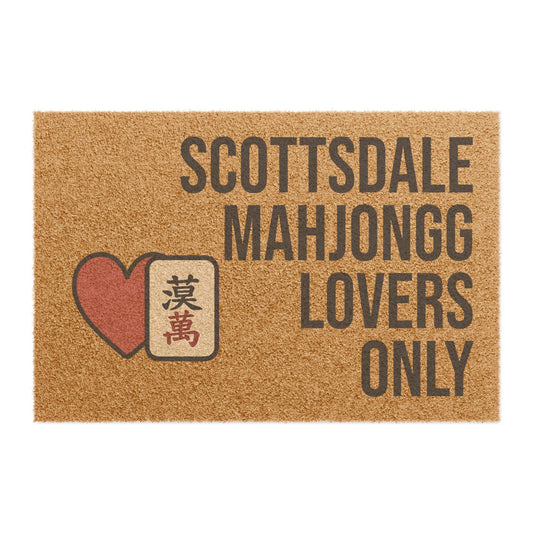 Scottsdale Mahjongg Lovers Only Doormat | Customized City, State or Hometown Option - Perfect for Mah Jongg Game Night
