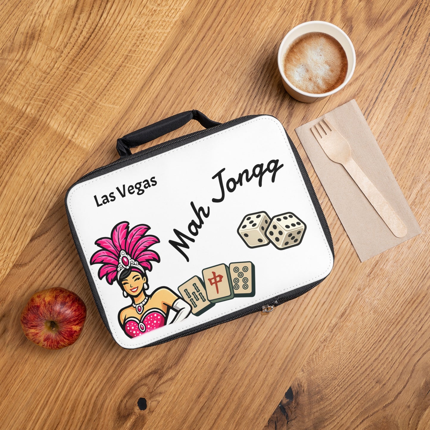 Las Vegas Mah Jongg Insulated Lunch Bag | Mah Jongg Game Day Lunch