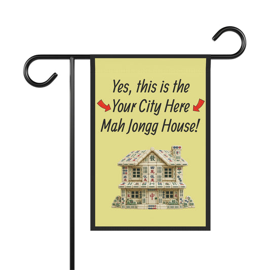 City Mah Jongg:"Yes, This Is the Mah Jongg House!" Yellow Mah Jongg Flag