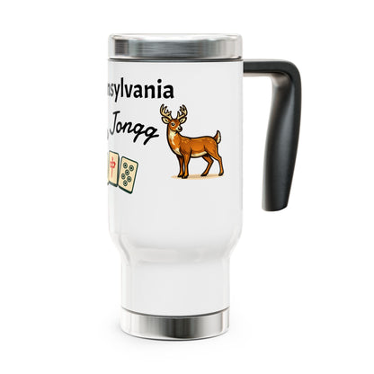 Pennsylvania Mah Jongg travel mug | 14oz stainless steel travel mug with handle