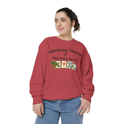 Mah Jongg Momma of West Palm Beach Crewneck Sweatshirt - Mahjong Tournament Sweatshirt