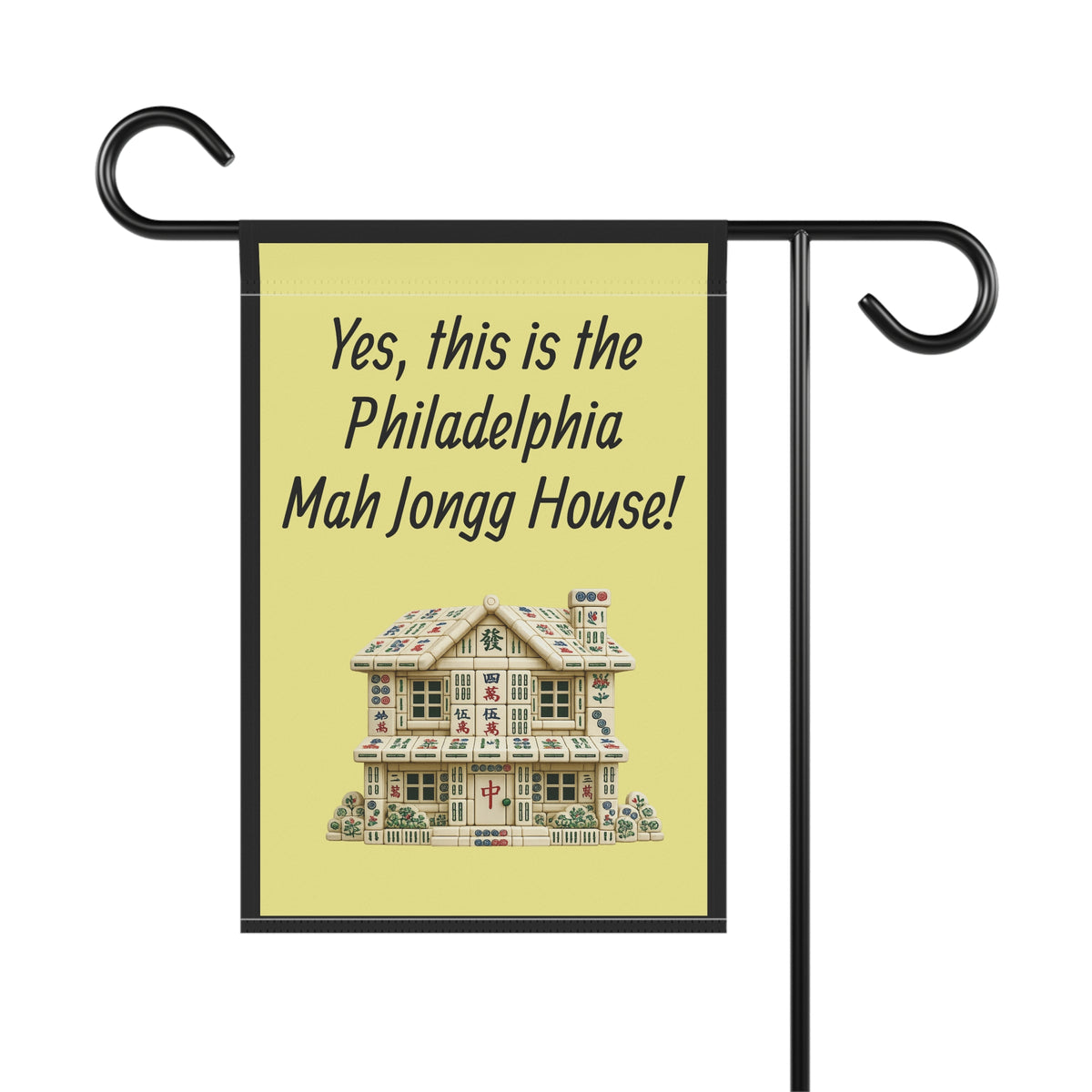 Mah Jongg:"Yes, This Is the Philadelphia Mah Jongg House!" Yellow Mah Jongg Flag