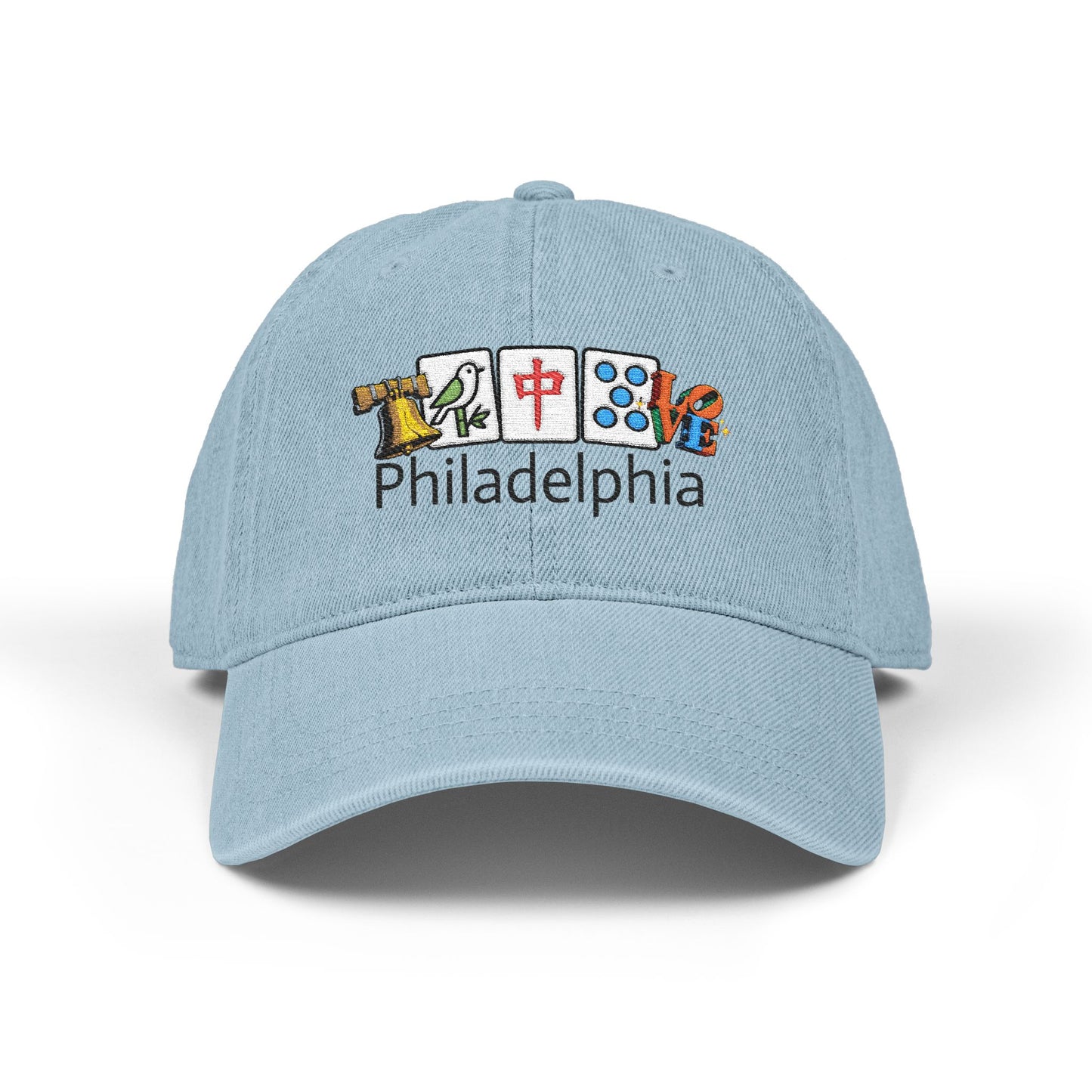 Mah Jongg Philadelphia Embroidered  Jean Hat - For MahJong Players