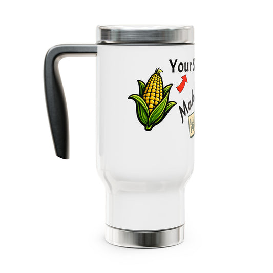 City Mah Jongg travel mug | 14oz stainless steel travel mug with handle