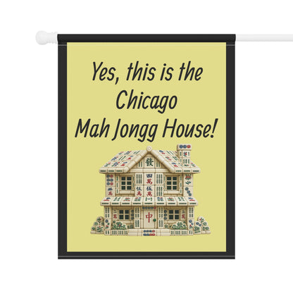 Mah Jongg:"Yes, This Is the Connecticut Mah Jongg House!" Yellow Mah Jongg Flag