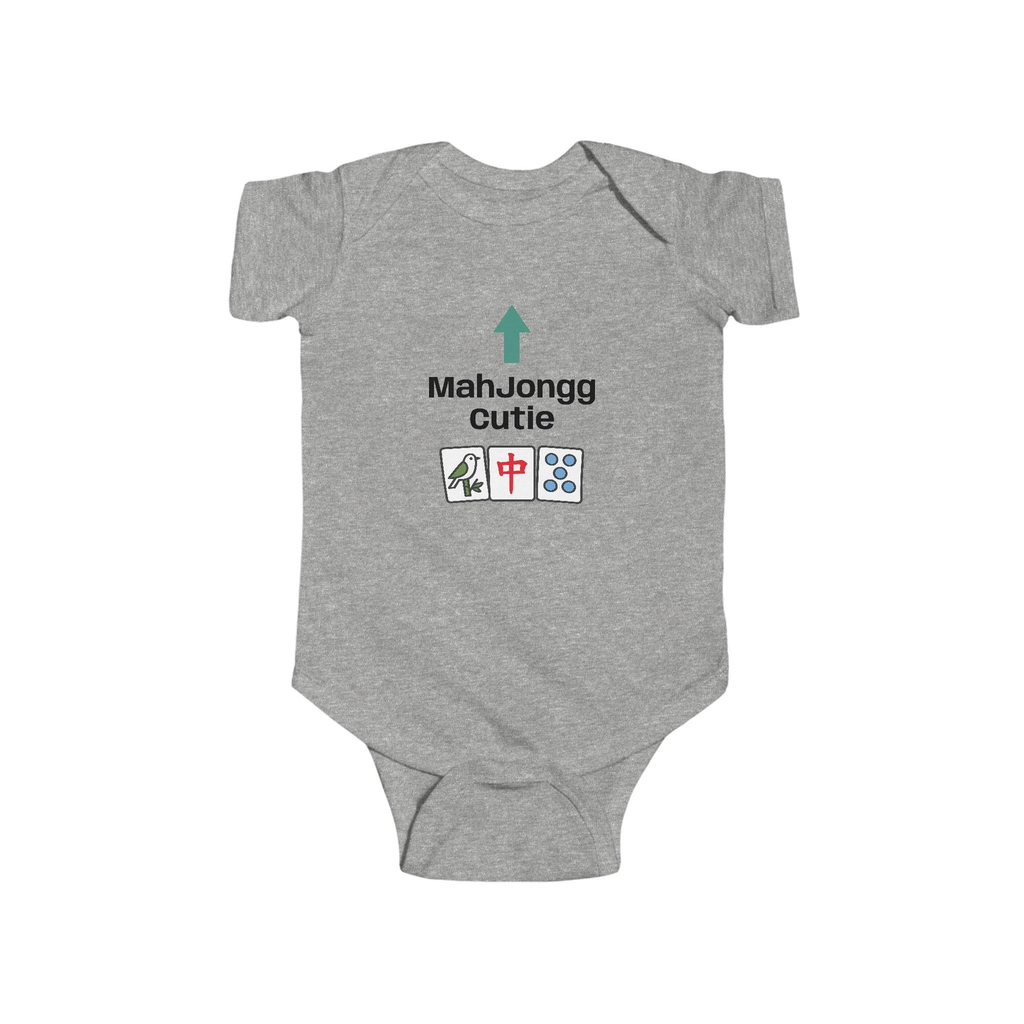 Mah Jongg Cutie Arrow Infant Bodysuit | Mahjong tiles baby onesie