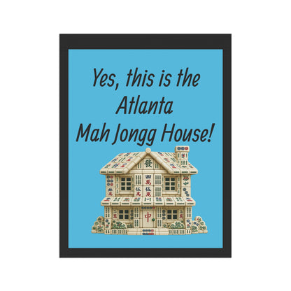 Mah Jongg :"Yes, This Is the North Carolina Mah Jongg House!" Blue Mah Jongg Flag