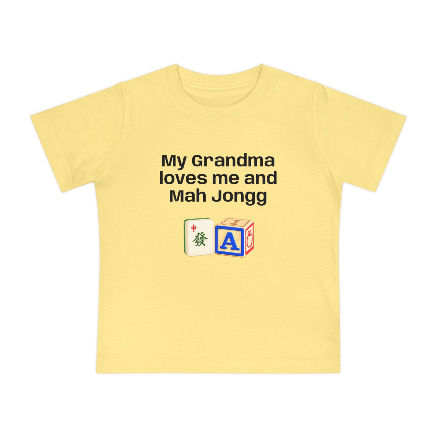 My Grandma Loves Me and Mah Jongg T-Shirt - Cute Mahjong Infant Tee