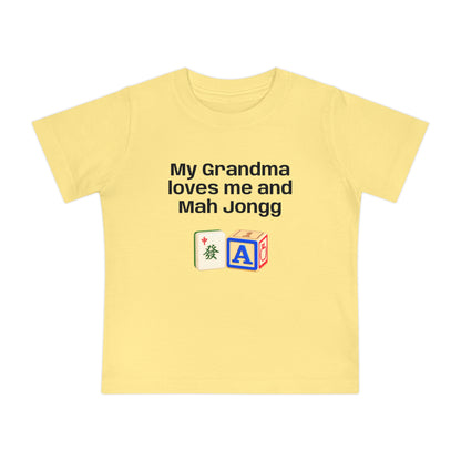 My Grandma Loves Me and Mah Jongg T-Shirt - Cute Mahjong Infant Tee