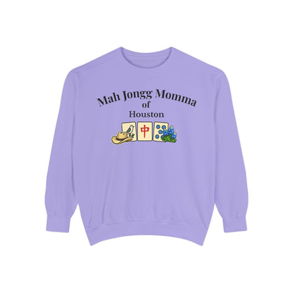 Mah Jongg Momma of Houston Crewneck Sweatshirt - Mahjong Tournament Sweatshirt