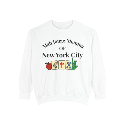 Mah Jongg Momma of New York City Sweatshirt - Comfort Colors Crewneck - Mahjong Player Gift - Tournament Sweatshirt - Mahjong Club Apparel