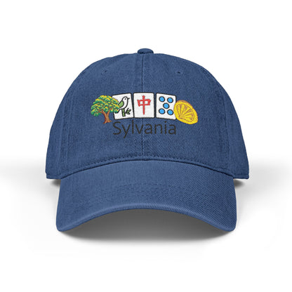 Mah Jongg Sylvania Embroidered  Jean Hat - For MahJong Players