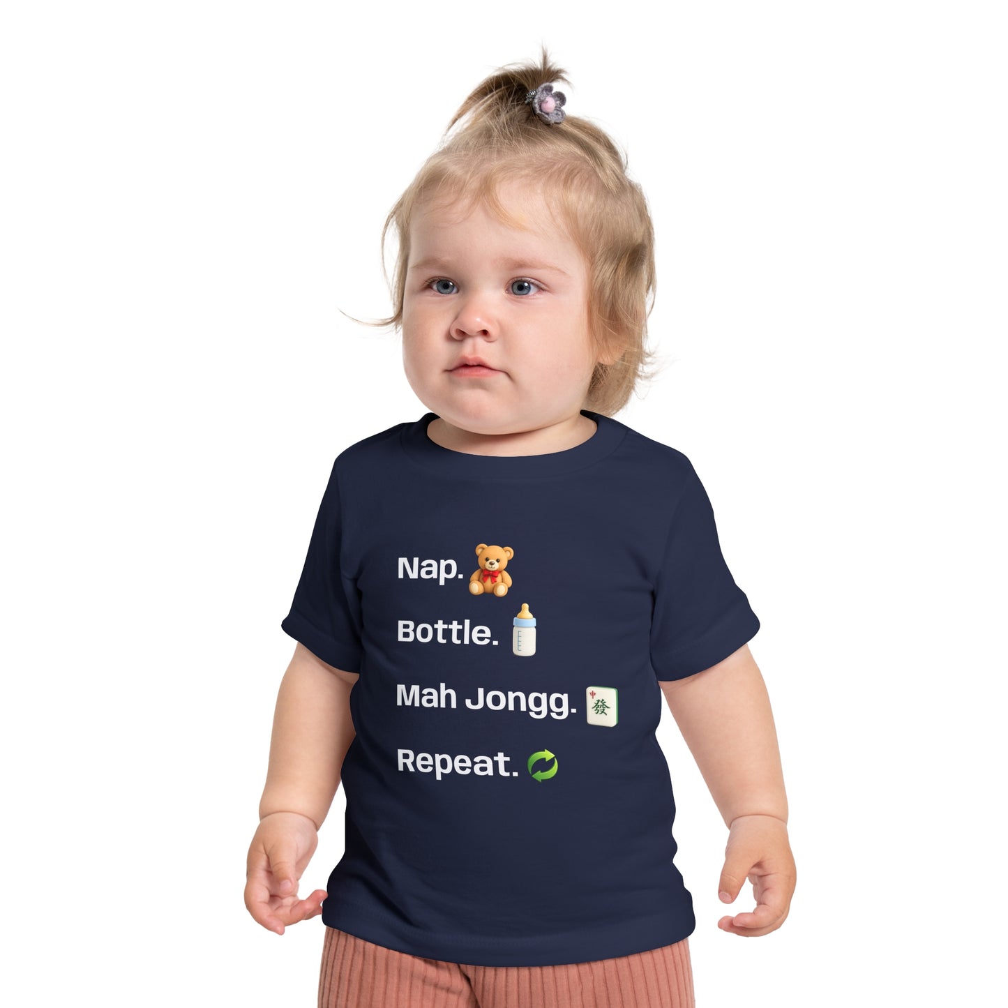 Nap Bottle Mah Jongg Repeat T-Shirt - Cute Mahjong Infant Tee