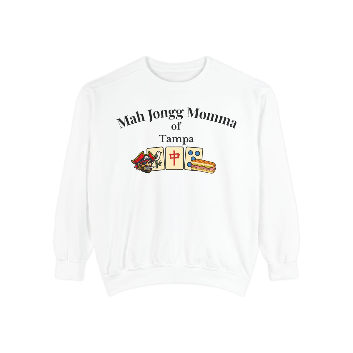 Mah Jongg Momma of Tampa Crewneck Sweatshirt - Mahjong Tournament Sweatshirt