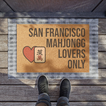 San Francisco Mahjongg Lovers Only Doormat | Customized City, State or Hometown Option - Perfect for Mah Jongg Game Night