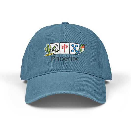 Mah Jongg Phoenix Embroidered  Jean Hat - For MahJong Players