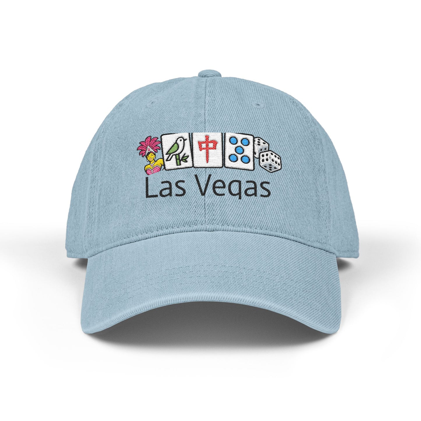 Mah Jongg Las Vegas Embroidered  Jean Hat - For MahJong Players