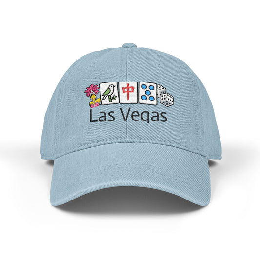 Mah Jongg Las Vegas Embroidered  Jean Hat - For MahJong Players