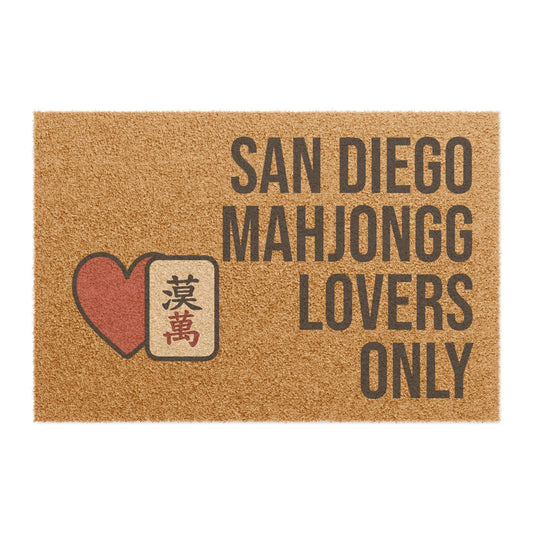 San Diego Mahjongg Lovers Only Doormat | Customized City, State or Hometown Option - Perfect for Mah Jongg Game Night