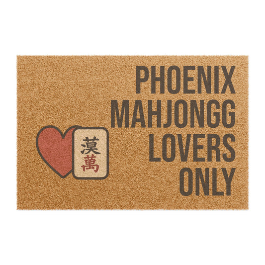 Phoenix Mahjongg Lovers Only Doormat | Customized City, State or Hometown Option - Perfect for Mah Jongg Game Night