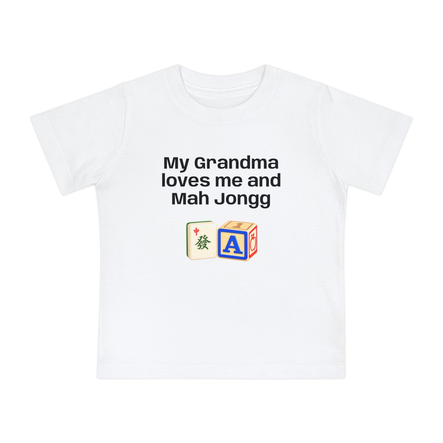 My Grandma Loves Me and Mah Jongg T-Shirt - Cute Mahjong Infant Tee