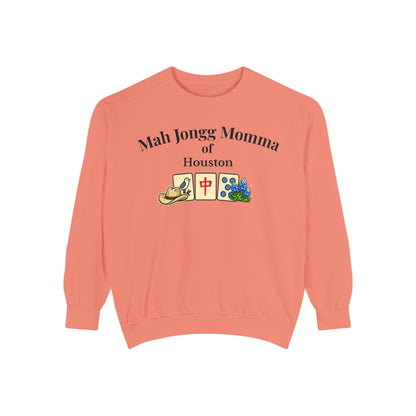 Mah Jongg Momma of Houston Crewneck Sweatshirt - Mahjong Tournament Sweatshirt
