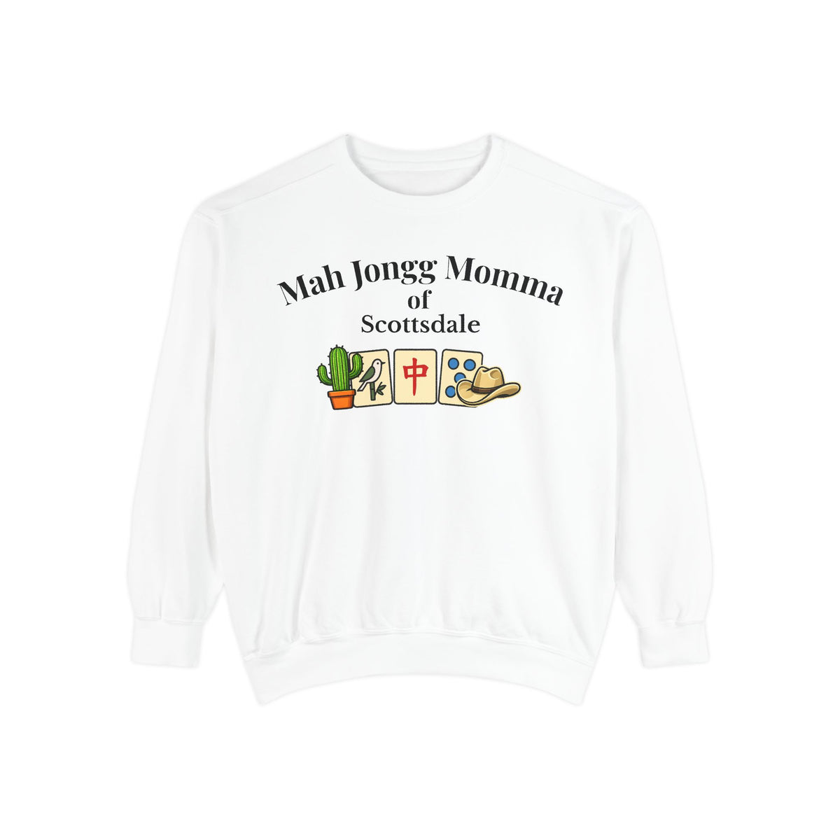 Mah Jongg Momma of Scottsdale Crewneck Sweatshirt - Mahjong Tournament Sweatshirt