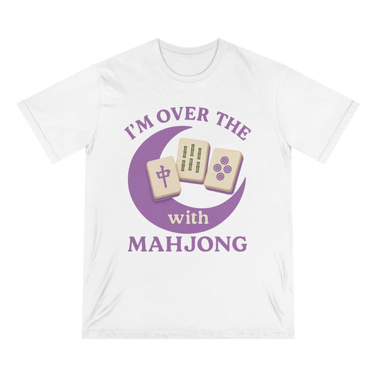 Over the Moon Purple T-Shirt - Mahjong  for Mah Jongg Game Day