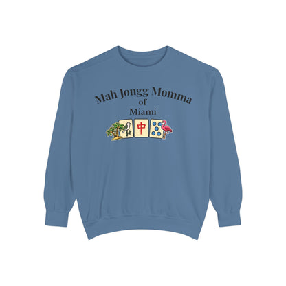 Mah Jongg Momma of Miami Crewneck Sweatshirt - Mahjong Tournament Sweatshirt