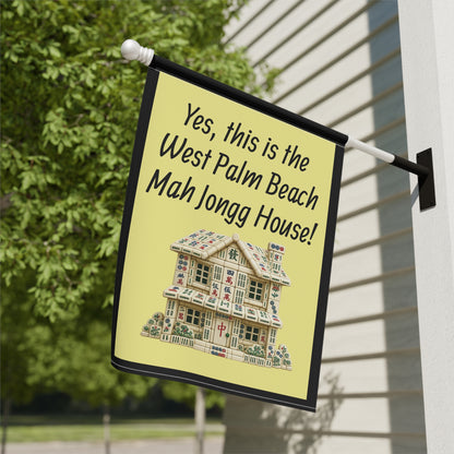 Mah Jongg:"Yes, This Is the West Palm Beach Mah Jongg House!" Yellow Mah Jongg Flag