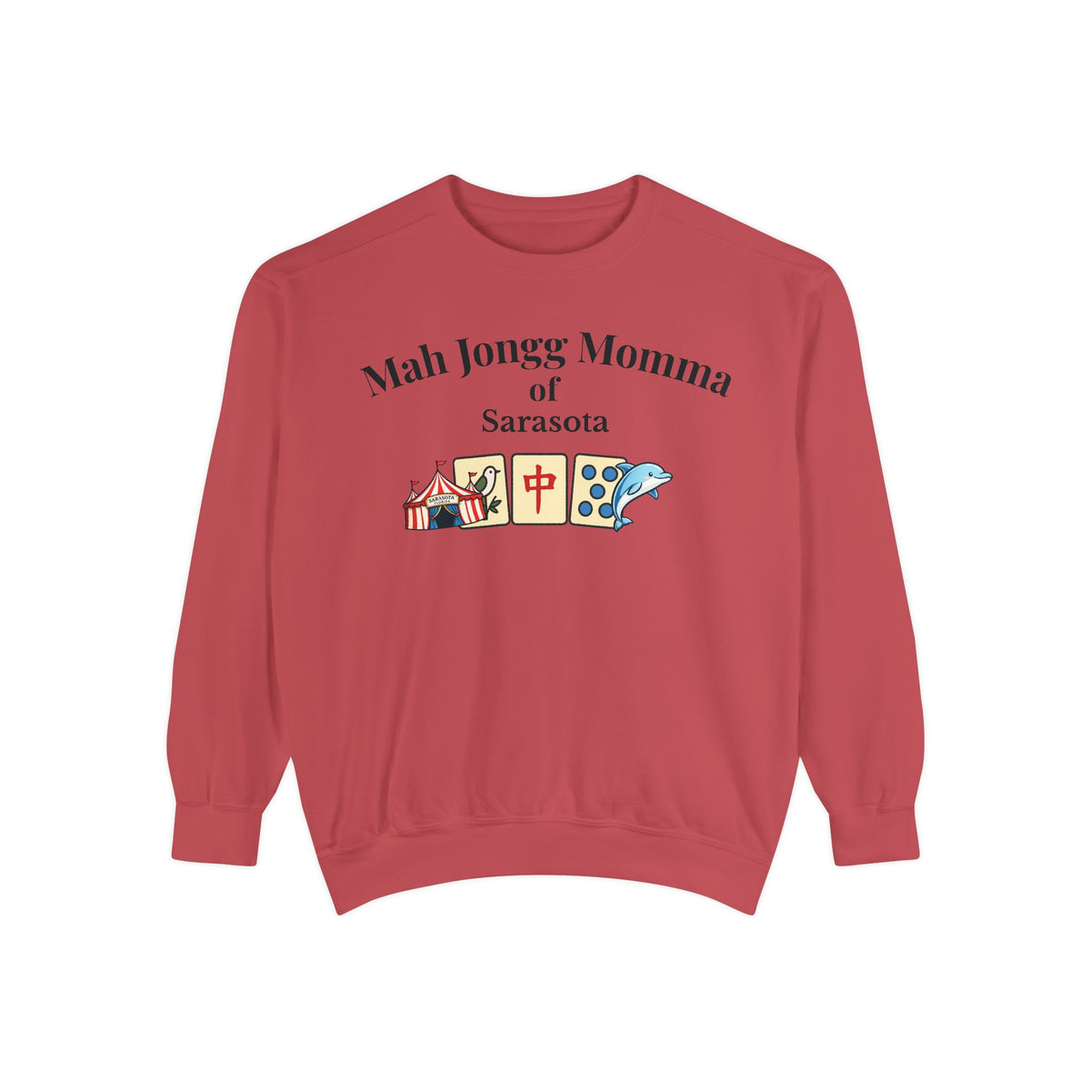 Mah Jongg Momma of Sarasota Crewneck Sweatshirt - Mahjong Tournament Sweatshirt