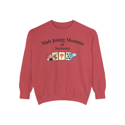 Mah Jongg Momma of Sarasota Crewneck Sweatshirt - Mahjong Tournament Sweatshirt