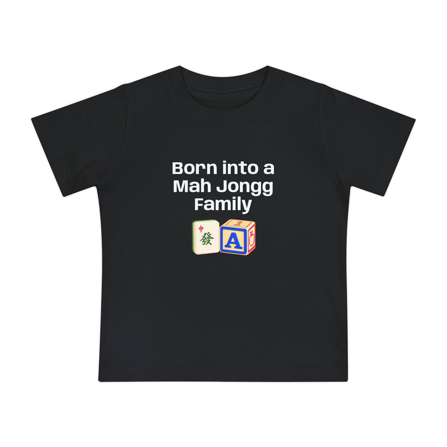 Born into a Mah Jongg Family T-Shirt - Cute Mahjong Infant Tee