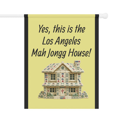 Mah Jongg:"Yes, This Is the Los Angeles Mah Jongg House!" Yellow Mah Jongg Flag