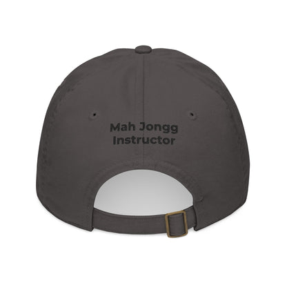 MahJongg Teacher - Mah Jongg Embroidered Organic Cotton Baseball Cap Game Day Eco-Friendly Headwear