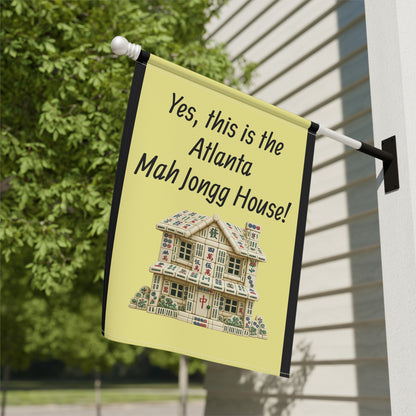 Mah Jongg:"Yes, This Is the Atlanta Mah Jongg House!" Yellow Mah Jongg Flag
