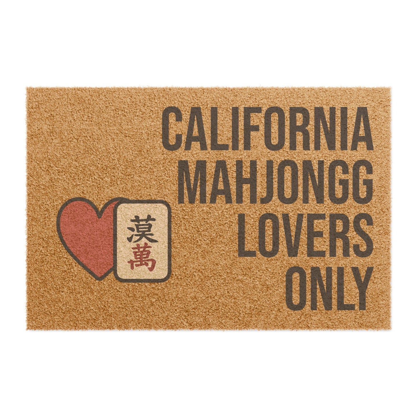 California Mahjongg Lovers Only Doormat | Customized City, State or Hometown Option - Perfect for Mah Jongg Game Night