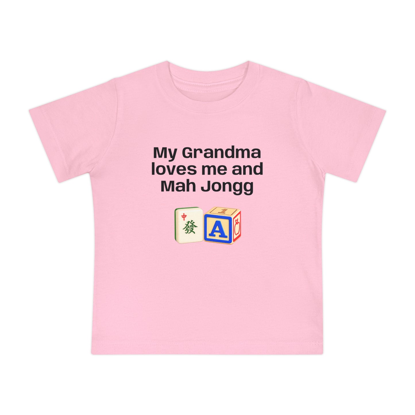My Grandma Loves Me and Mah Jongg T-Shirt - Cute Mahjong Infant Tee