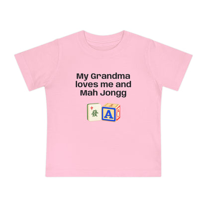 My Grandma Loves Me and Mah Jongg T-Shirt - Cute Mahjong Infant Tee